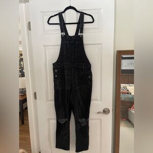 Old Navy Black Denim Overalls